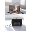 Ahşap Görünümlü Retro Bluetooth Radyo USB,AUX Ve SD Kart Girişli
