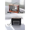 Ahşap Görünümlü Retro Bluetooth Radyo USBAUX Ve SD Kart Girişli