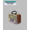 Ahşap Nostaljik Radyo Bluetooth USB SD Kart Destekli