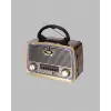 Ahşap Nostaljik Radyo Bluetooth USB SD Kart Destekli