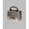 Ahşap Nostaljik Radyo Bluetooth USB SD Kart Destekli