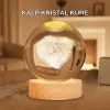 Ahşap Standlı Kalp Motifli Işıklı Cam Küre Hediye Seçeneği