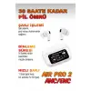 Air 2 Max Plus Anc Dokunmatik Ekranlı Bluetooth Kulaklık Ios Android Tüm Telefonlara Uyumlu Kulaklık