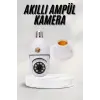 Akıllı Kamera Wifi Kamera Duylu Ampul Görünümlü 360 Derece Dönebilen Ev Kamerası