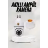 Akıllı Kamera Wifi Kamera Duylu Ampul Görünümlü 360 Derece Dönebilen Ev Kamerası