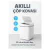 Akıllı Otomatik Kapaklı 20 Litre Çöp Kutusu Hareket Sensörlü Hijyenik Sessiz Ev Ofis