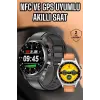 Akıllı Saat Titreşimli Pusula Nabız ve Tansiyon Ölçer NFC Uyumlu