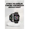 Akıllı Saat Wireless Şarj Yüksek Çözünürlüklü Müzik Dinleme Sesli Cevaplama