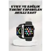 Akıllı Saat Wireless Şarj Yüksek Çözünürlüklü Müzik Dinleme Sesli Cevaplama