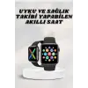 Akıllı Saat Wireless Şarj Yüksek Çözünürlüklü Müzik Dinleme Sesli Cevaplama