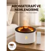 Alev Efektli Aromaterapi Difüzörü – 360 ml Su Hazneli, Sessiz ve Zaman Ayarlı Yeni Nesil