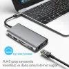 ALLY 10 İN 1 HDMI VGA RJ45 PD USB 3.0 HUB Adaptör Çoklayıcı-(5775)