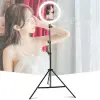 ALLY 10 İnch  Halka Led Tripod(1.30M)Youtuber Video Selfie Stüdyo Makyaj Işığı-(5775)