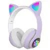 ALLY 23M Kedi Kulak Kulaküstü Bluetooth 5.0 Kablosuz Kulaklık Led Işıklı-(5775)