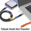 ALLY 240W Type-C To Type-C Laptop Telefon Hızlı Data ve Şarj Kablosu-(5775)