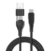 ALLY 2in1 USB Type C To PD Kablosu+USB Kablo-(5775)