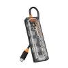 ALLY 5in1 Type-c To USB3.0 + USB2.0 *2 + Type-c PD 100W + HDMI Çoğaltıcı Transparan Hub-(5775)