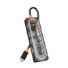 ALLY 6in1 Type-c To USB3.0 + USB2.0 + Type-c PD 100W + SD + TF + HDMI  Çoğaltıcı Transparan Hub-(5775)