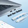 ALLY A-806 4in1 Type-C + USB Girişli USB 3.0 Çoğaltıcı Hub Adaptör Çevirici-(5775)