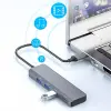 Ally ADS-309C 4in1 Type-C to USB + Type-C Hub Adaptör Çevirici Dönüştürücü Çoğaltıcı-(5775)