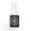 Ally Apple Watch 1-2-3-4 42mm Tavşan Figürü Silikon Kılıf-(5775)