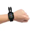 Ally Apple Watch 1-2-3-4 42mm Tavşan Figürü Silikon Kılıf-(5775)
