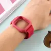 Ally Apple Watch 6-SE-5-4 44mm / 3-2-1 42mm Kayış Kordon Kılıf Silikon-(5775)