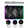 ALLY Dünya Desenli RGB Led Işıklı Oyuncu Mouse Pad 300*250*4MM-(5775)