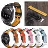 Ally Gear S3 Watch 4 46mm Classic Frontier Deri Dişli Kayış Kordon-(5775)