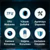 Ally iPhone 11 Pro Max 6.5inç Kılıf Kamera Korumalı Ultra İnce Şeffaf Silikon Kılıf-(5775)