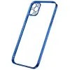 ALLY İPhone 12 Pro 6.1 Metal Görünümlü Darbeye Dayanıklı Silikon Kılıf-(5775)