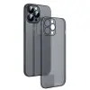 Ally iPhone 13 Pro Max 6.7inch Frosted Glass Şeffaf Kamera Korumalı Kılıf-(5775)