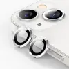 ALLY iPhone 14-14 Plus 3D Metal Çerçeveli Kamera Lens Koruyucu-(5775)