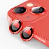 ALLY iPhone 14-14 Plus 3D Metal Çerçeveli Kamera Lens Koruyucu-(5775)