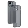 Ally iPhone 14 Plus 6.7inch Frosted Glass Şeffaf Kamera Korumalı Kılıf-(5775)
