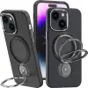 ALLY iPhone 15 Plus İçin Magsafe Uyumlu Standlı Manyetik Silikon Kılıf-(5775)