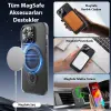 ALLY iPhone 15 Plus İçin Magsafe Uyumlu Standlı Manyetik Silikon Kılıf-(5775)