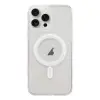 ALLY iPhone 15 Pro Max Magsafe Uyumlu Manyetik Şeffaf Silikon Kılıf-(5775)