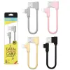 Ally İphone Lightning Eğik Başlı Halat Usb Kablo 20cm-(5775)