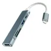 Ally S-503 5in1 Lightning to USB + SD Kart Hub Adaptör Çevirici Dönüştürücü-(5775)