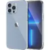 Ally Space iPhone 13 Pro 6.1inç Kamera Korumalı Premium Silikon Şeffaf Kılıf-(5775)