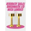 Altın Rengi Masa ve Gece Lambası Dokunmatik Şarjlı Masa Lambası