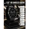 Amoled Ekran 3 Kordonlu Akıllı Saat 5.0 Bluetooth Bağlantılı Android ve İOS Uyumlu