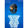 Amoled Ekran Metal Deri Silikon Kordonlu Uyku ve Sağlık Takibi