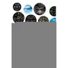 Amoled Ekran Metal Deri Silikon Kordonlu Uyku ve Sağlık Takibi