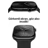 AMOLED Ekranlı Akıllı Saat | Nabız ve Uyku Takibi, GPS, Suya Dayanıklı, Siyah Silikon Kordon