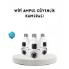 Ampul Tipi WiFi Kamera 2MP Lensli Full HD Görüntü ve Akıllı Hareket Algılama