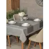 Antique Jasmine Gri Keten Masa Örtüsü