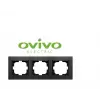 Antrasit Üçlü Çerçeve Quantum - Priz ve Anahtar İçin Uyumlu Çerçeve