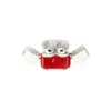 Apple Airpods 3 (3.nesil) Basmalı Kılıf - Kırmızı-beyaz